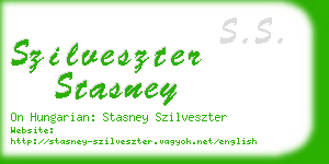 szilveszter stasney business card